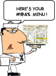 waiter with menu