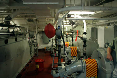 Engine room-not too comfortable looking